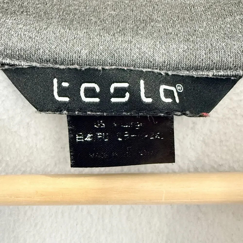 Tesla Men’s 1/4 Zip Long Sleeve Pullover Gray Size XL E4888